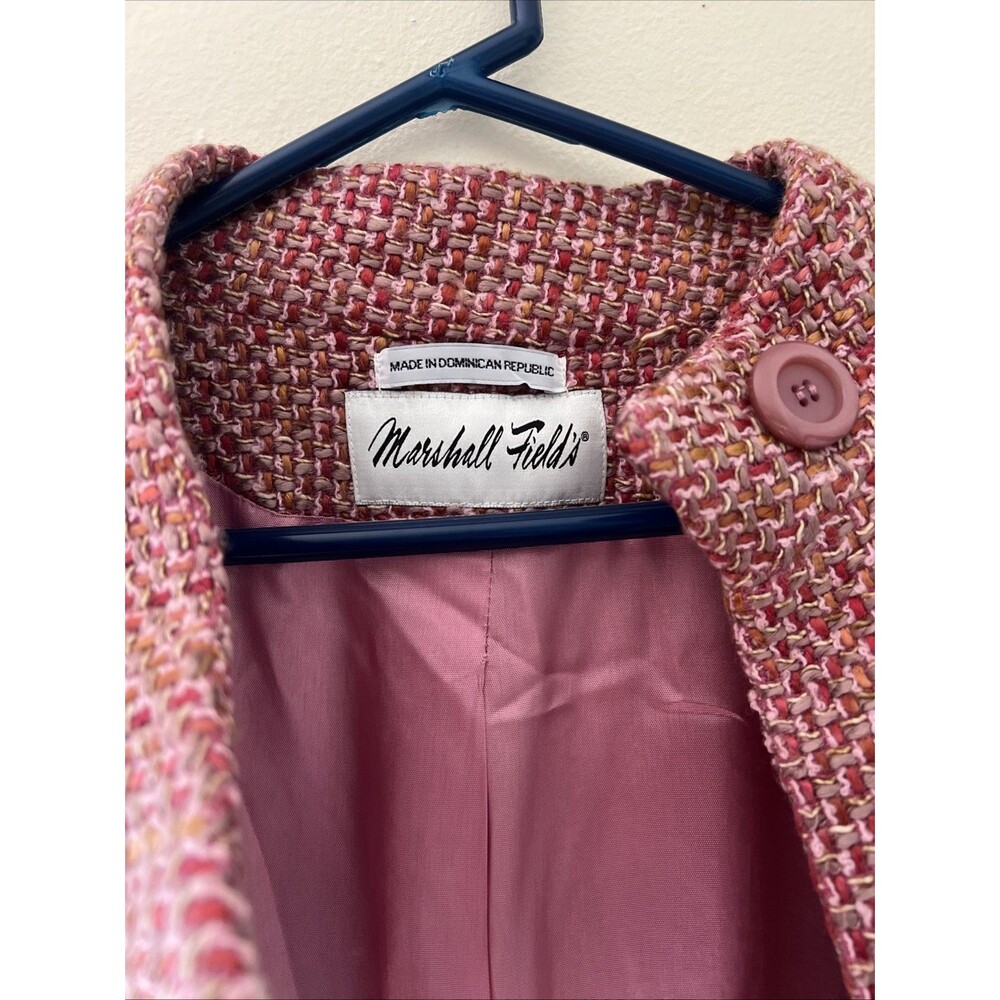 Vintage Marshall Fields Ladies Coat Size 8 Pink - Picture 3 of 8